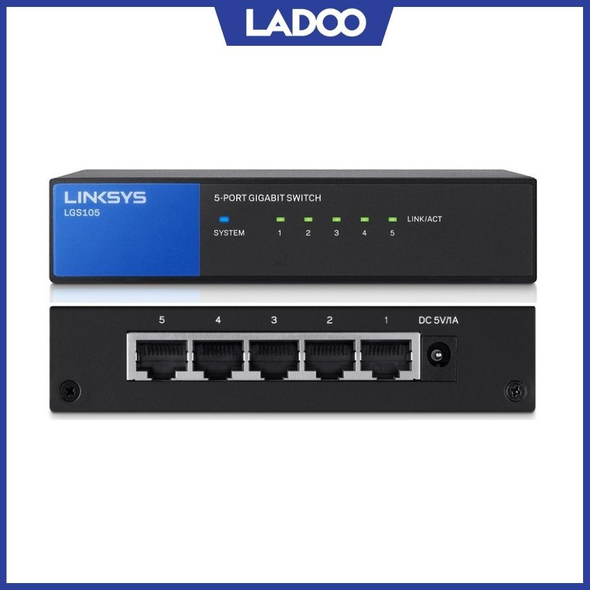 Bộ chuyển mạch LINKSYS LGS105 UNMANAGED 5-PORT BUSINESS GIGABIT SWITCH