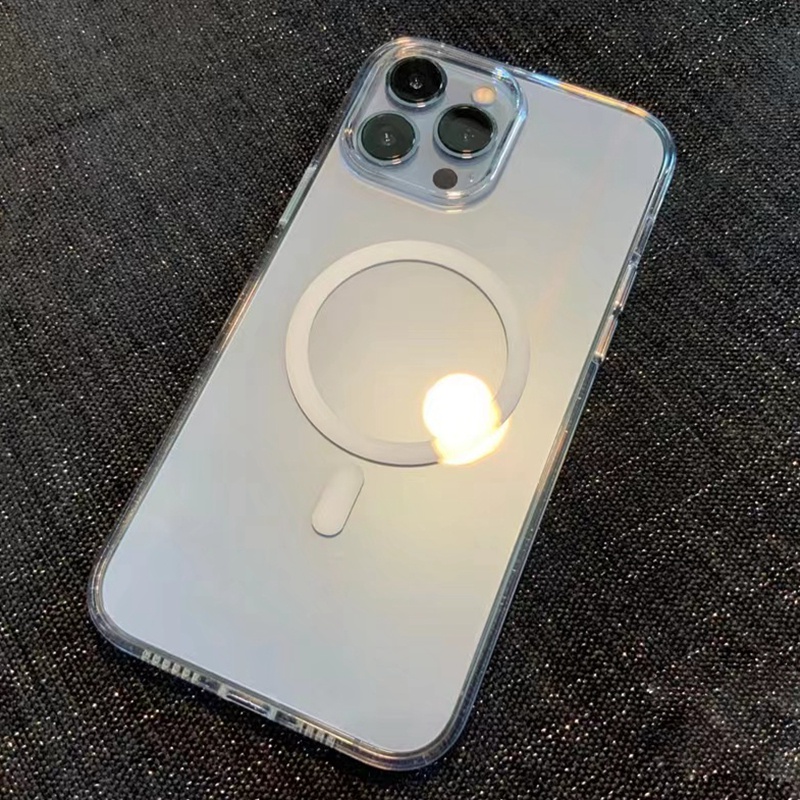 Ốp Điện Thoại Trong Suốt Tích Hợp Nam Châm Cho iPhone 13 12 Pro Max iPhone 14 11 Pro Max XS XR 8 Plus