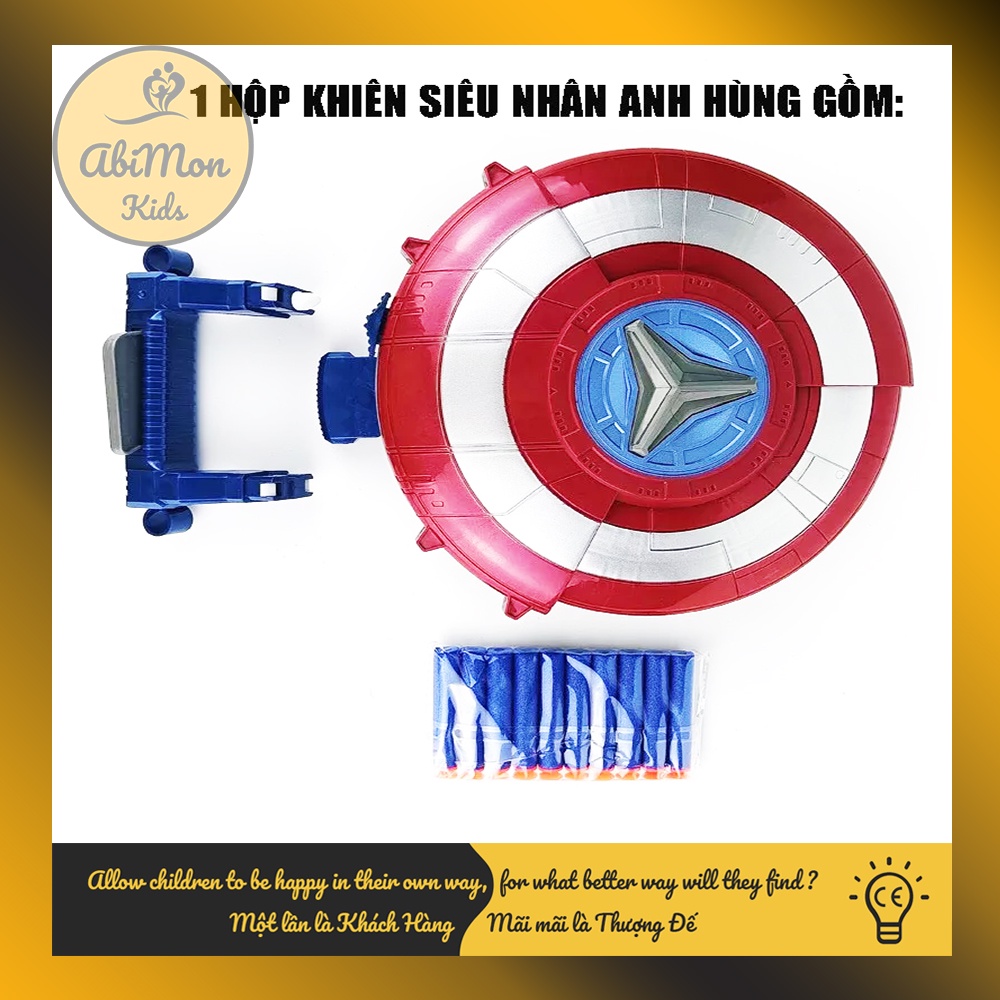 Đồ Chơi Khiên Đội Trưởng Mỹ Cho Bé (Captain America) ☘️ Montessori cao cấp ✨ Đồ chơi Giáo Dục - An toàn - Thông minh