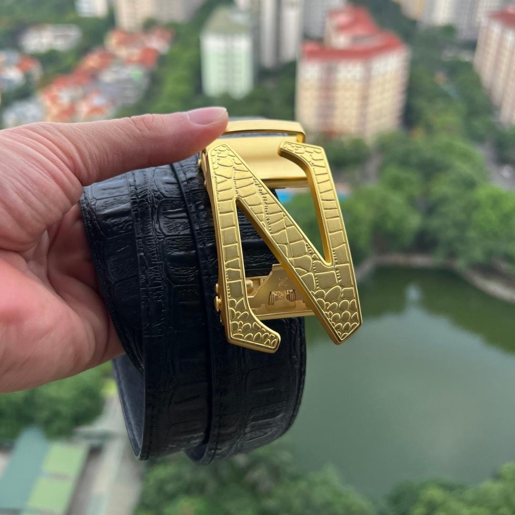 Thắt lưng nam - Dây nịt nam da cao cấp mặt khóa kim loại nguyên khối trẻ trung lịch lãm TL10