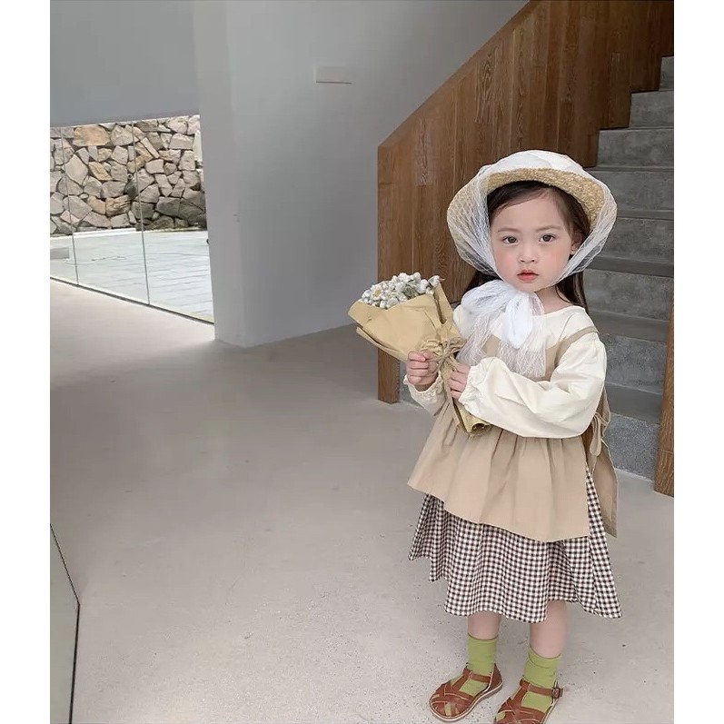 Set đầm bé gái kiểu Nhật