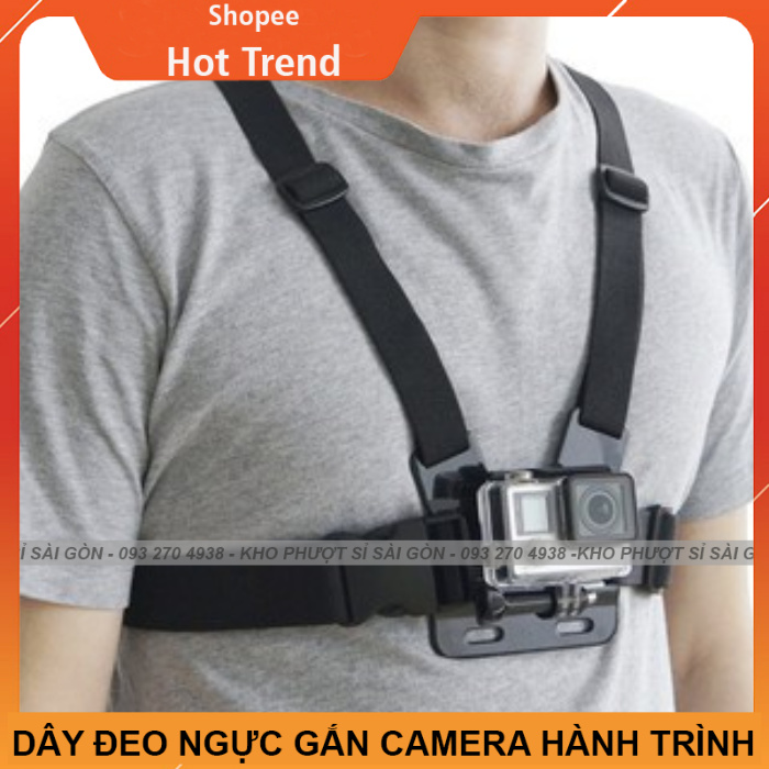 Bộ dây đeo ngực gắn camera hành trình đi grab - goviet - đi phượt giá rẻ - dây đeo camera hành trình ở ngực