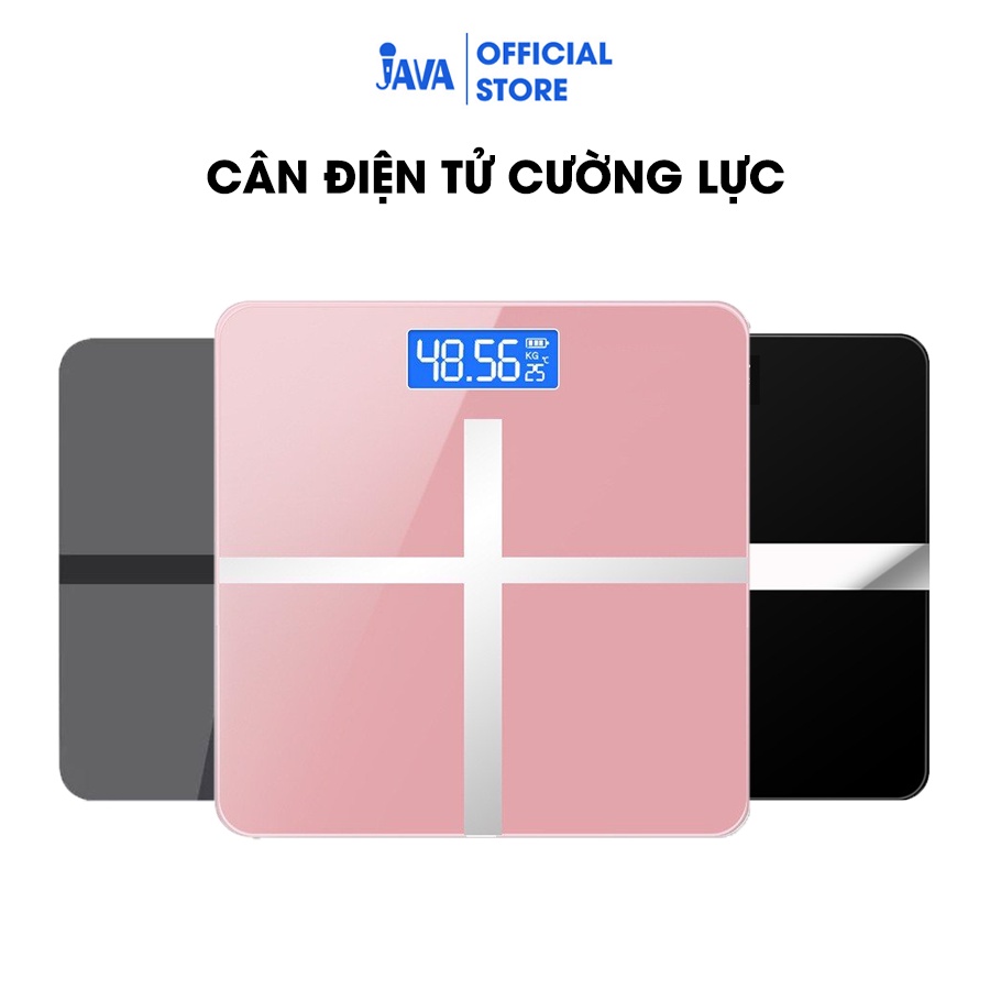 [TẶNG THƯỚC DÂY ] CÂN ĐIỆN TỬ SỨC KHỎE - KÍNH CƯỜNG LỰC VUÔNG - ĐO CHÍNH XÁC