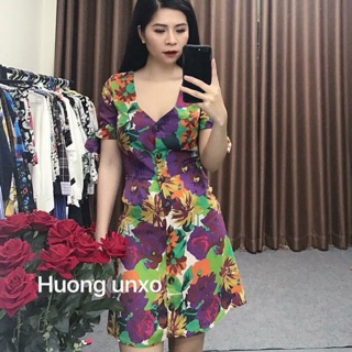 #zara váy đầm hoa