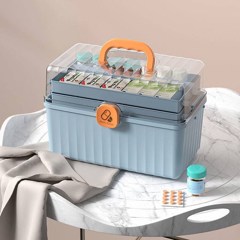 Hộp Đựng Thuốc Cỡ Lớn Nhiều Ngăn Tiện Dụng Cho Gia Đình Hộp lưu trữ y tế khẩn cấp hộp thuốc nhỏ