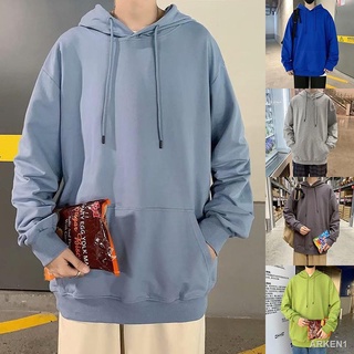 (Size M-8XL 10 màu) Plus Size Fat Men s kpop Dài tay Áo khoác trơn giản dị Áo khoác ngoài Hoddie Harajuku Lounge Unisex dày thời trang Thời trang dạo phố Nam sinh viên Bộ đôi Áo len bỏ túi Áo len chui đầu