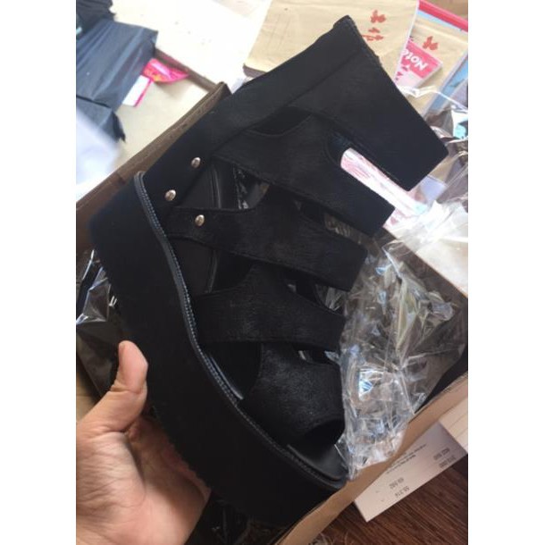 [ Hàng order 15 ngày] giày sandal đế độn 12cm 2018 -h91