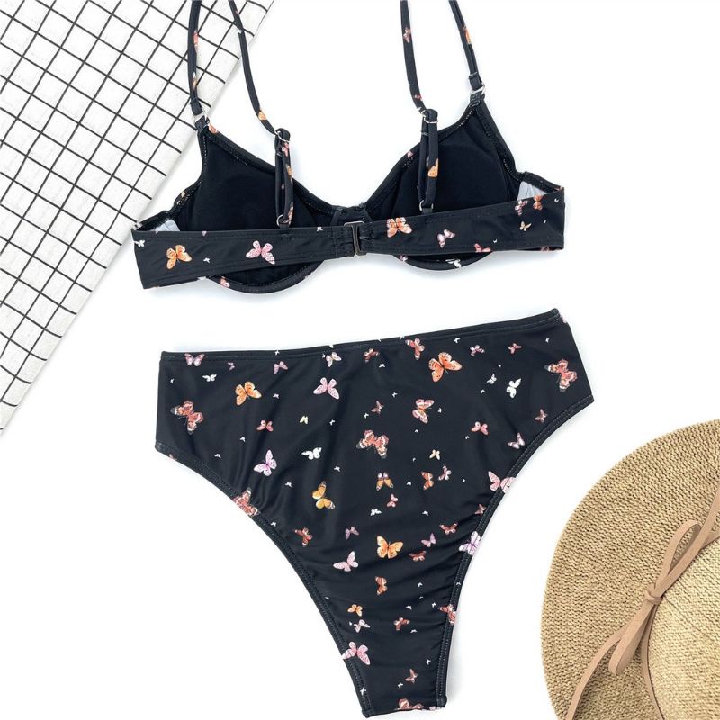 Bikini Gọng Cánh Bướm Đen Siêu Tây Tôn ngực