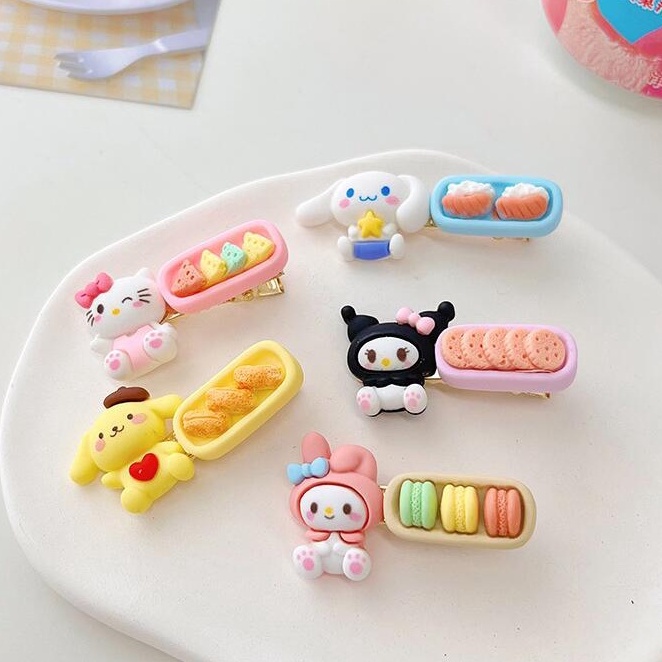 SANRIO Kẹp Tóc Mái Vịt Họa Tiết Hoạt Hình Dễ Thương Cho Bé