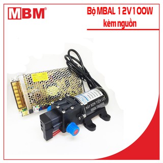 Bộ máy bơm áp lực 12V 100W 8L kèm nguồn
