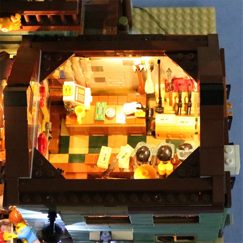 Đèn LED chiếu sáng cho khối xếp hình LEGO cửa hàng câu cá cũ 21310 DIY