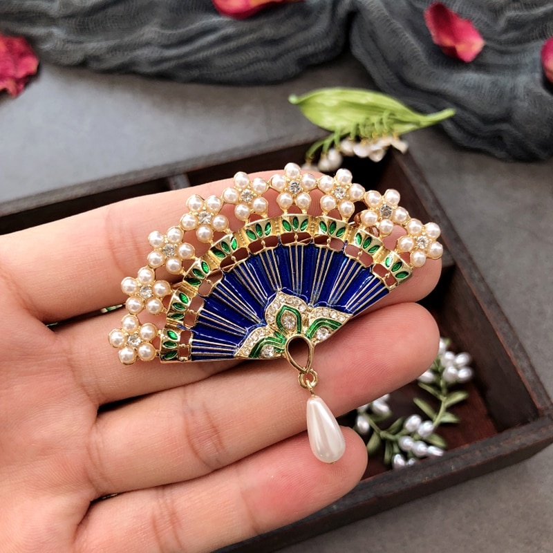 Ghim Cài Áo Đính Ngọc Trai Giả Phong Cách Phương Tây Thời Trang Cho Nữ