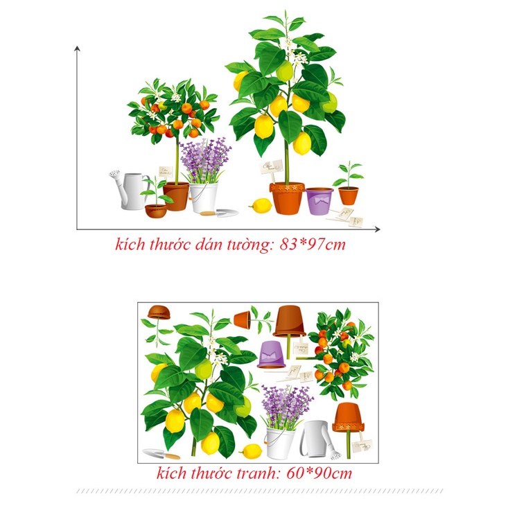 Tranh decal dán tường LỌ HOA với những bông hoa khoe sắc trang trí phòng bếp, cửa hàng - Decal dán tường