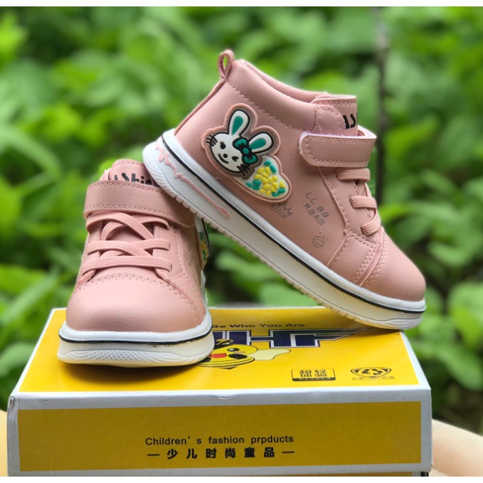 (Siêu sale) Giày thể thao cho bé - Bốt thể thao thỏ cho bé gái hàng Quảng châu cao cấp có đính thỏ dễ thương mã mới 1396