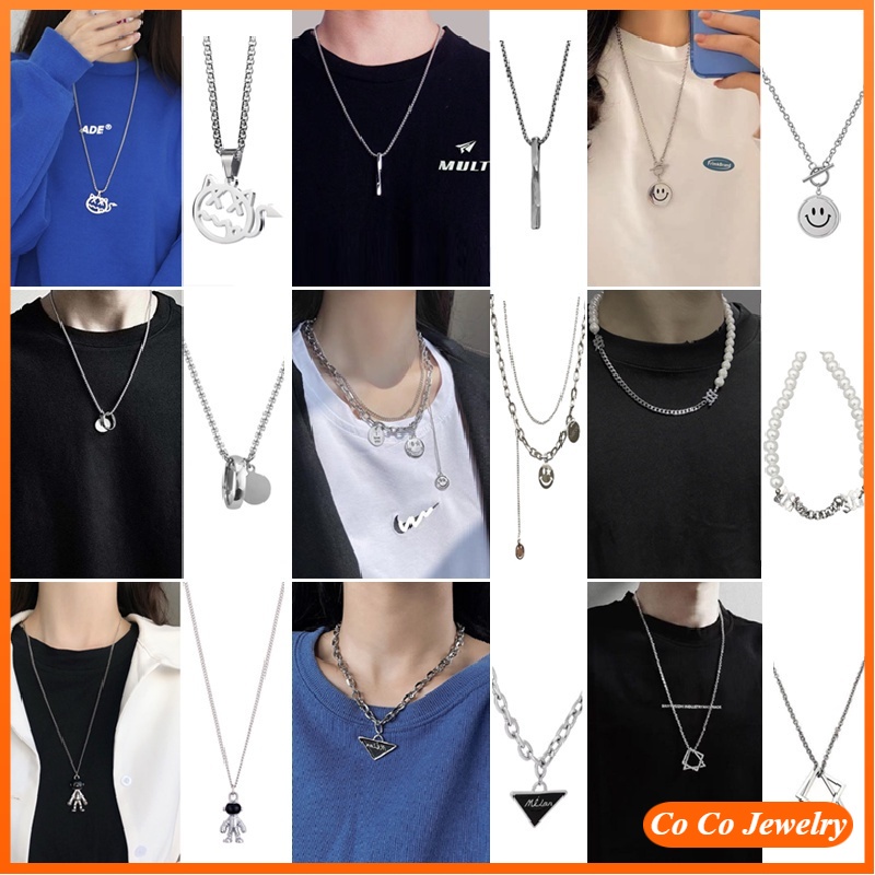 Dây chuyền mặt thiết kế đơn giản phong cách hip hop Hàn Quốc thời thượng