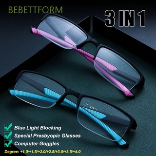 Mắt kính đọc sách bebettform diopter +1.0 +4.0 siêu nhẹ chống ánh sáng xanh dương cho máy 1