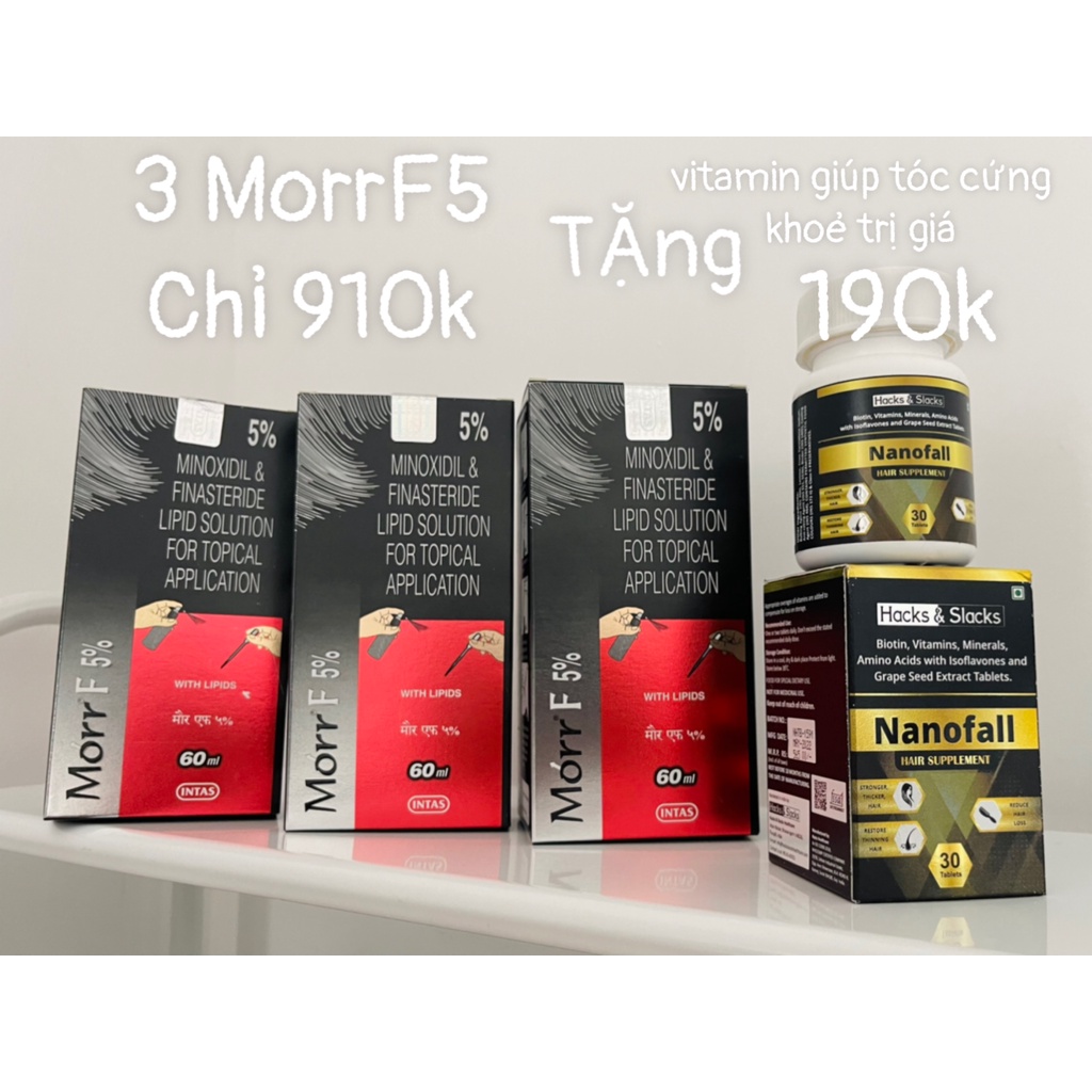 (Mua 3 tặng 1) Morr F5 MorrF5 - Minoxidil & Finasteride 5% ( Serum mọc tóc dành cho nam )