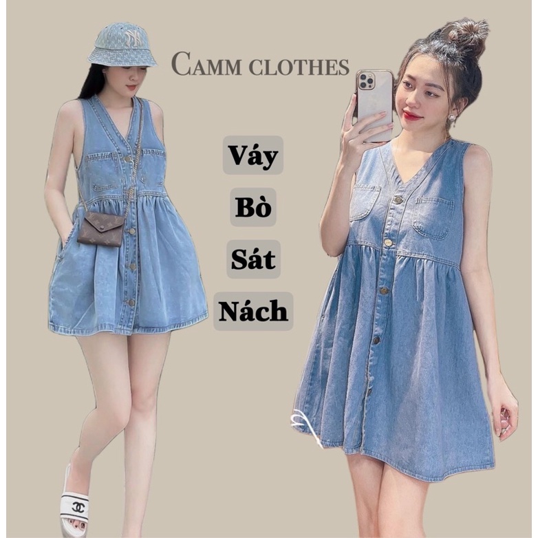 Váy bò sát nách dáng babydoll hàng Quảng Châu ( kèm ảnh thật + video) - Hàng mới về