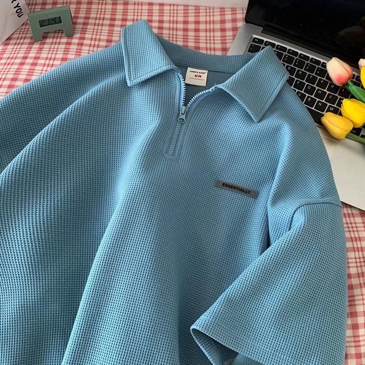 Áo thun polo tay ngắn thời trang hàn quốc sành điệu cho nữ áo. nam  from rộng tiếng nhật  màu đặc trang chủ  áo thun local brand áo sơ mi nam ngắn tay áo có cổ áo thun basic