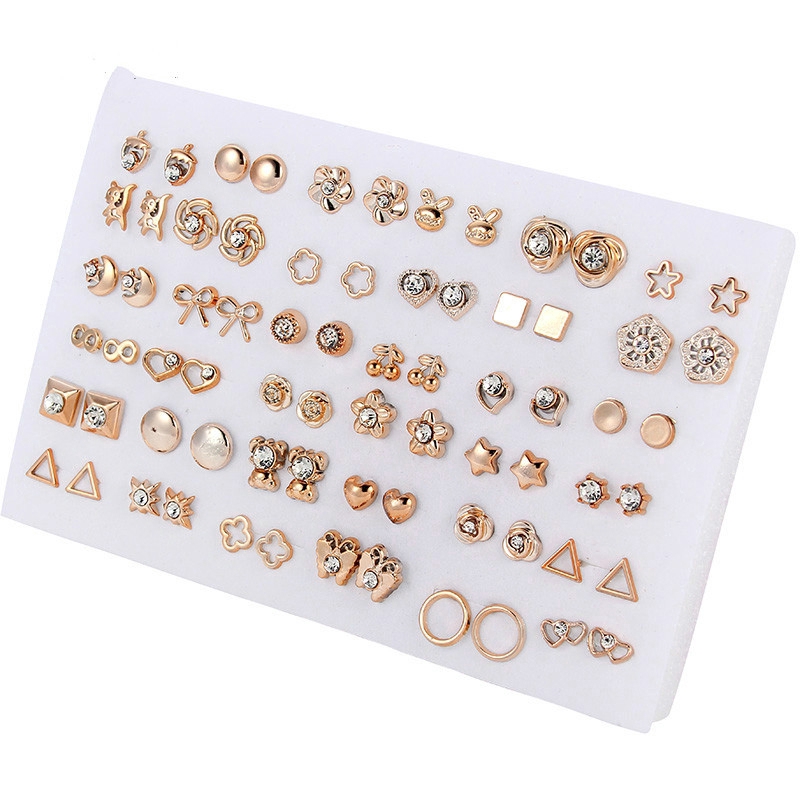 Set 36 / 18 Đôi Bông Tai Nhiều Kiểu Dáng Thời Trang Cho Nữ