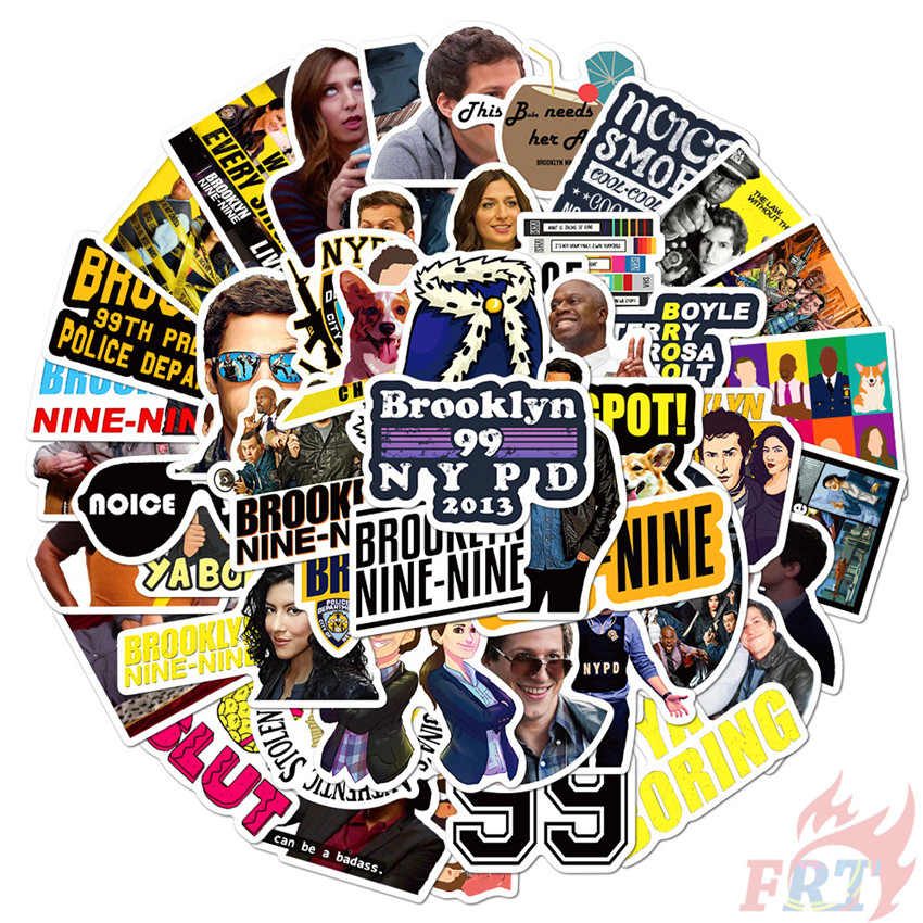 Bộ 50 miếng sticker chuyên dụng dán trang trí hình TV họa tiết Brooklyn Nine-Nine - Series 01