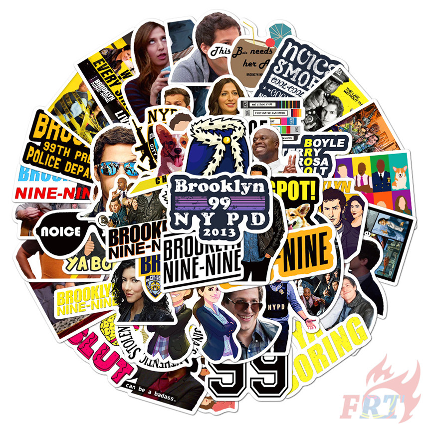 Set 50 hình dán chống thấm nước phong cách Brooklyn Nine-Nine - Series 01 Classical TV Shows