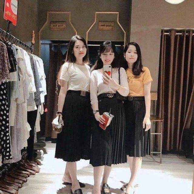 CHÂN VÁY MAXI XẾP LI