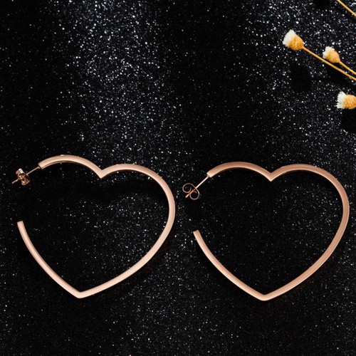 Bông Tai Trái Tim Titan Ko Đen TT 3489