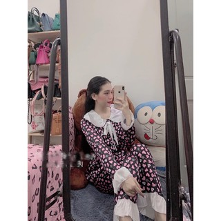 Bộ Lụa Dài Tay Tiểu Thư
