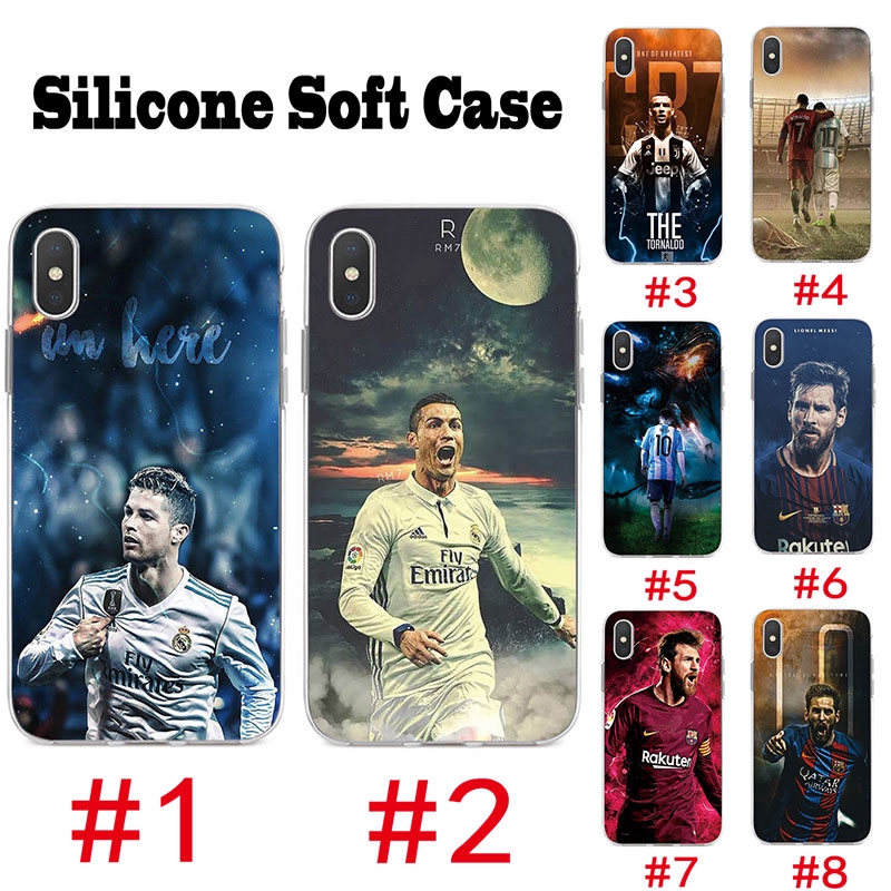 Ốp Điện Thoại TPU Dẻo In Hình C.Ronaldo Messi Cho Iphone X XR XS XSMax