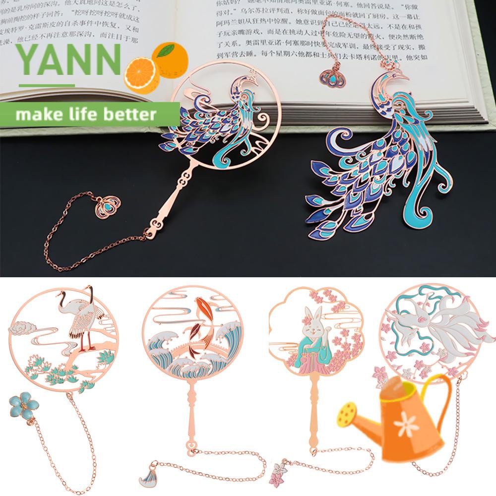 Kẹp đánh dấu trang sách bằng đồng thau nhiều họa tiết tùy chọn phong cách Trung Hoa cổ điển