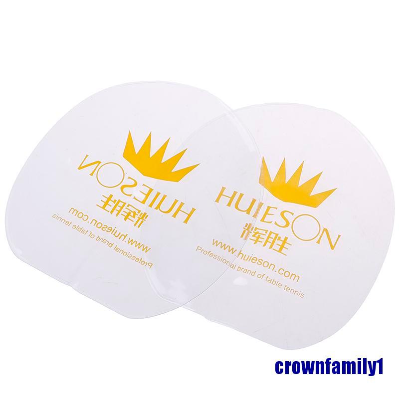 (crownfamily1) 2Pcs/Set Transparent Non-sticky Plastic Table tennis Rubber Protective Film