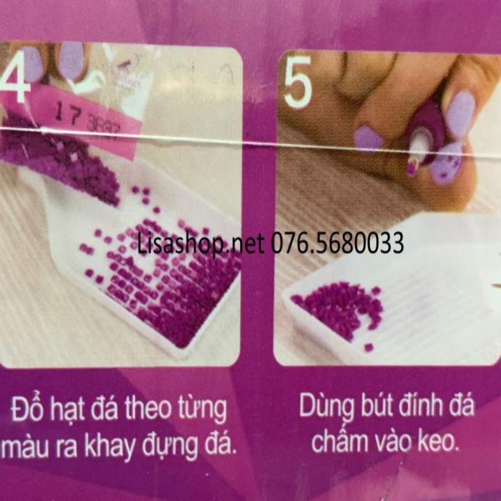 Tranh đính đá GIA ĐÌNH 75X45cm chưa đính lg1440