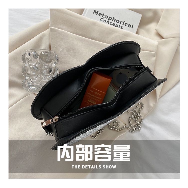 Túi Đeo Vai Hình Trái Tim Đính Đá Lấp Lánh Thời Trang Hàn Quốc 2022