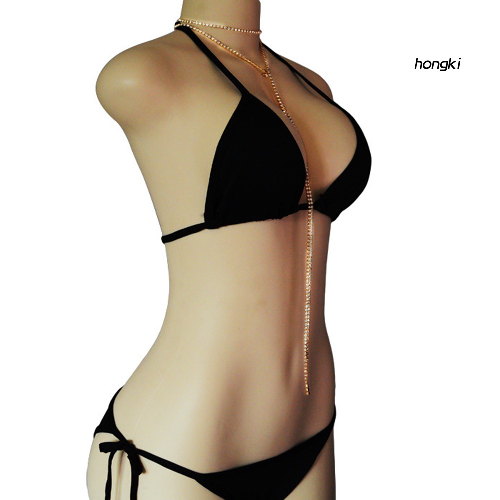 Vòng cổ choker dài đính đá lấp lánh thời trang cho nữ