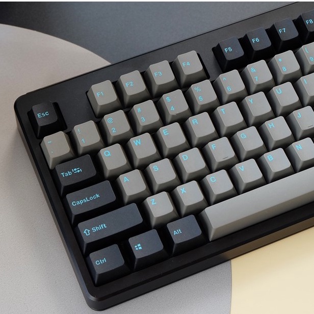 Keycap Graphite Green màu xanh than chì | Cấu hình OEM PBT Keycaps 123 phím phù hợp với bàn phím cơ 64/84/104
