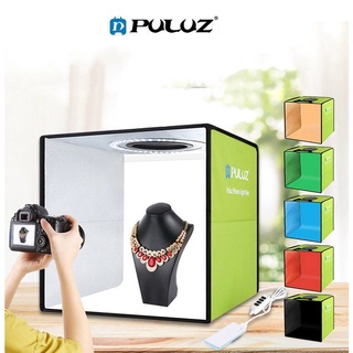 Hộp chụp ảnh sản phẩm puluz chính hãng có đèn led siêu sáng - tặng kèm 12 phông nền