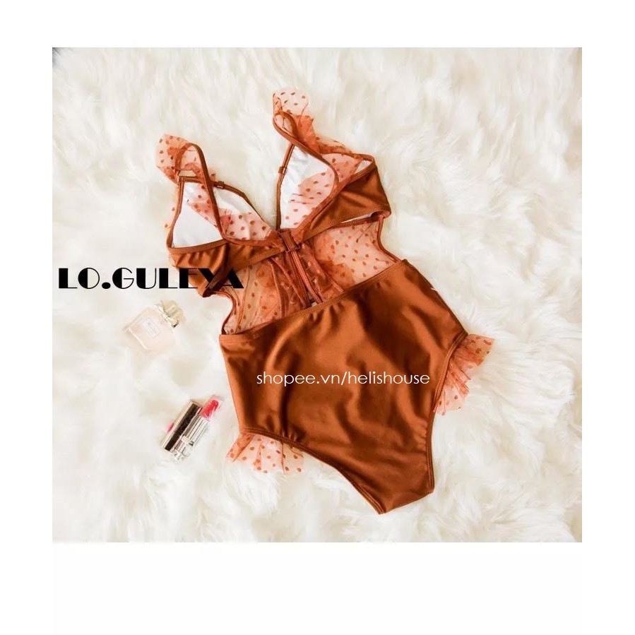 Bộ Bikini đồ bơi 1 mảnh ❤️𝐊𝐄̀𝐌 𝐌𝐔́𝐓❤️ corset ren lưới quyến rũ có sẵn mút ngực Shop GYMSTORE 612