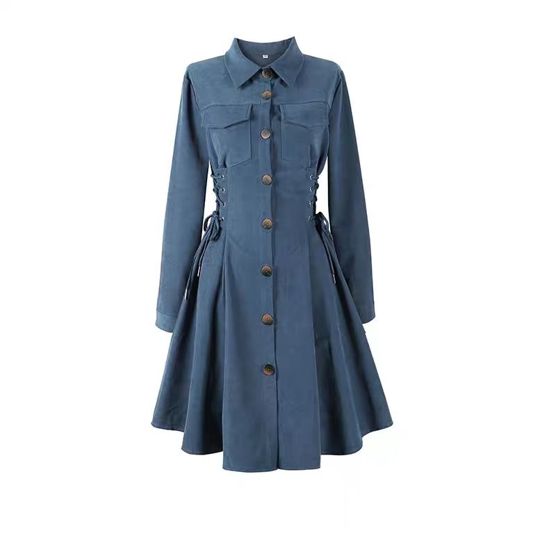 ĐẦM RÚT EO DÀI TAY THIẾT KẾ