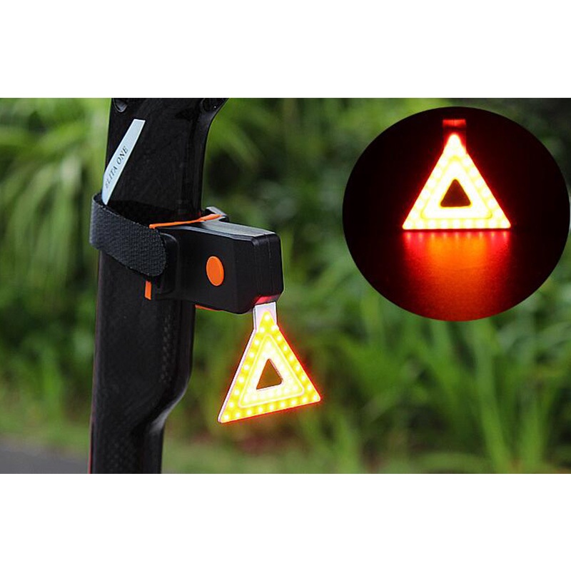 Đèn MOSOWORLD bóng LED nhiều độ sáng có cổng sạc USB gắn sau xe đạp