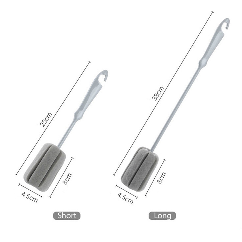 Bàn chải mút xốp PP cán dài vệ sinh ly thủy tinh / ly nước thân thiện với môi trường