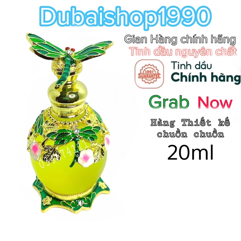 Tinh dầu Dubai thiết kế chuồn xanh lá cao cấp