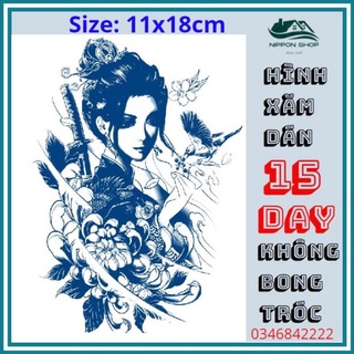 Hình Xăm Dán 15 Ngày Không Phai 11 x 18 cm Mẫu 69