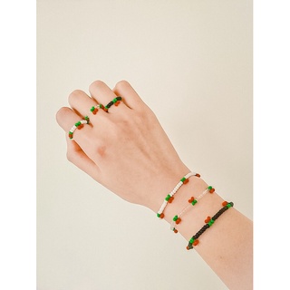 Vòng tay hạt cườm hình cherry handmade