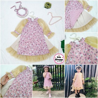 Áo dài Tết váy thiết kế bé gái size 4-30kg Iris Shopp