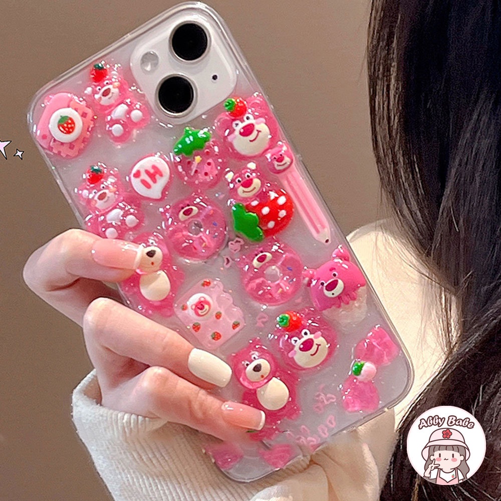 Ốp Điện Thoại TPU Mềm Trong Suốt Hình Gấu 3D Cho Iphone 14 Pro Max 11 7Plus 13 12 11 Pro Max X XS 12 13 XR