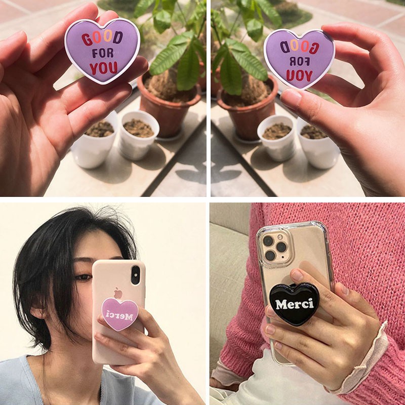 Giá đỡ điện thoại in họa tiết chữ độc đáo dễ thương