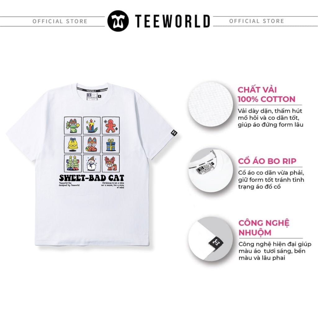 Áo thun Sweet Bad Cat T-shirt Nam Nữ Unisex | BigBuy360 - bigbuy360.vn