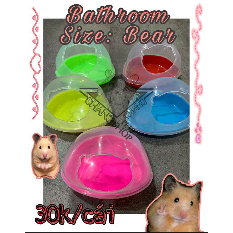 Nhà tắm gấu size bear dành cho hamster