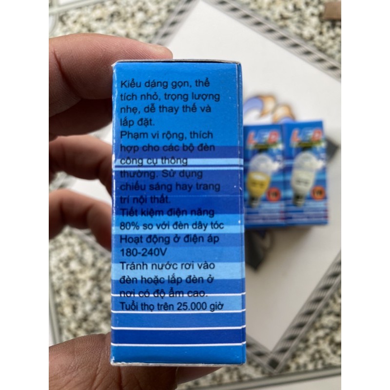 Bóng tủ lạnh led, bóng bí led, bóng đèn máy may led 1W đui E12, E14 cao cấp Hòa Thái